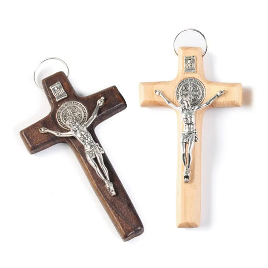 Holzkreuz mit Jesus zum aufhängen 11 cm