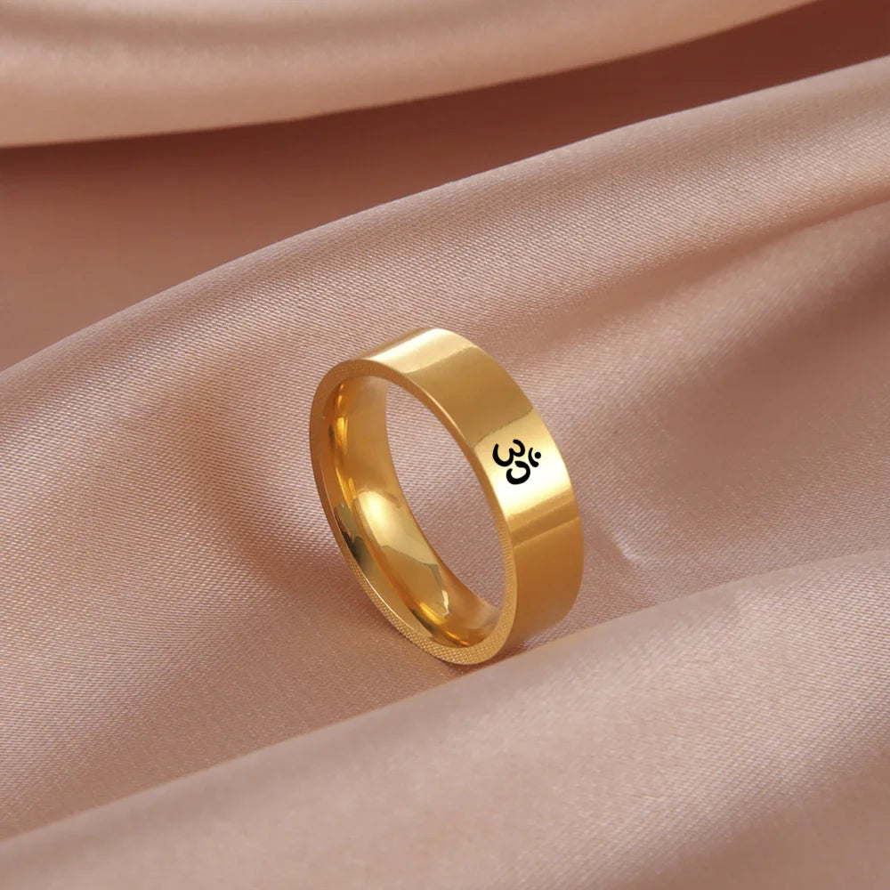 Ring mit Buddhistischem Yoga Symbol "Om"