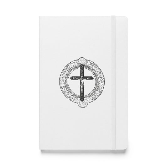 Hardcover Notizbuch weiß Jesus Kreuz