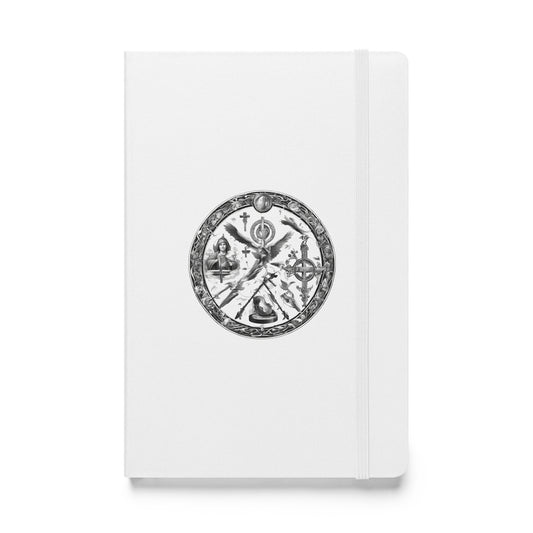 Hardcover Notizbuch weiß christliche Figuren im Kreis