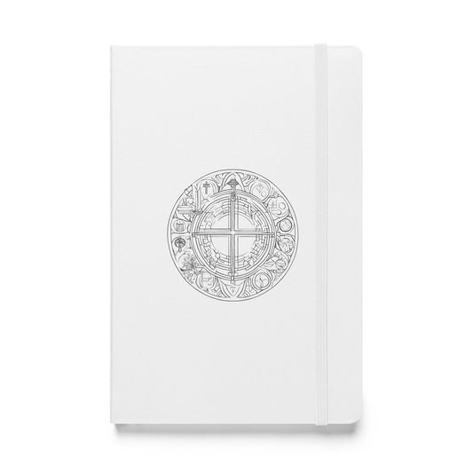 Hardcover Notizbuch weiß christliche Motive & Kreuz