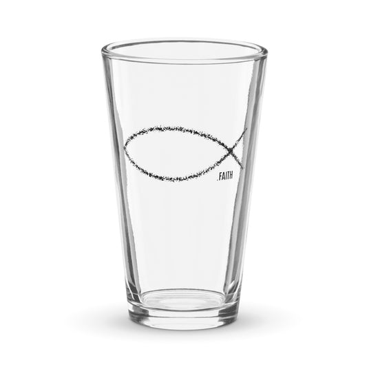 Trinkglas christliches Symbol Fisch "Faith"